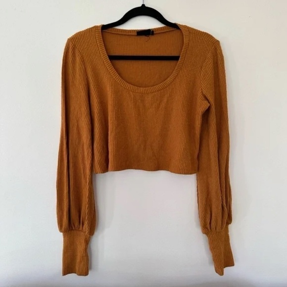 Rust Orange Bell Sleeve Urban Outfitters Out From Under Longsleeve - Picture 1 of 7